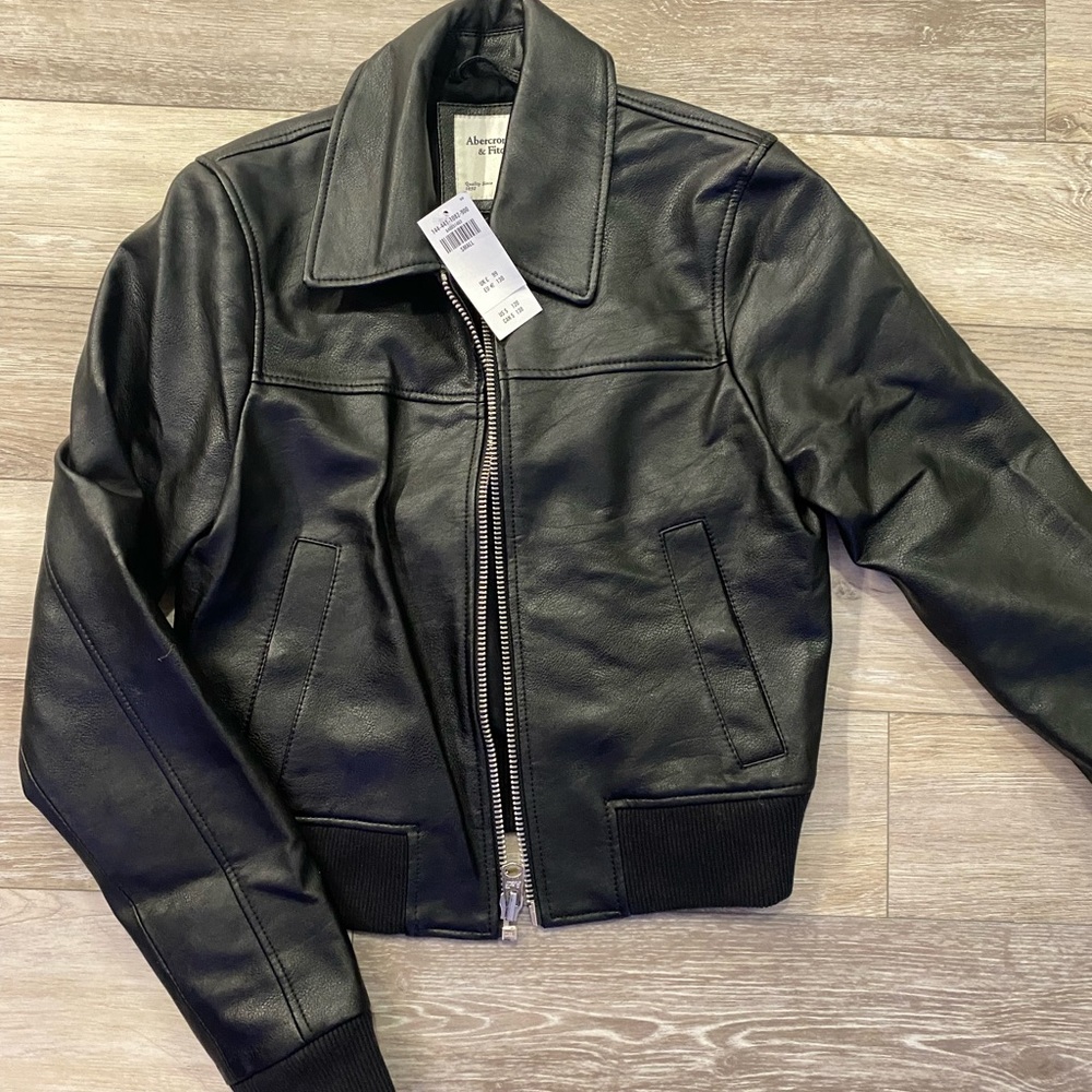 [Brand New] Abercrombie Faux Leather Jacket